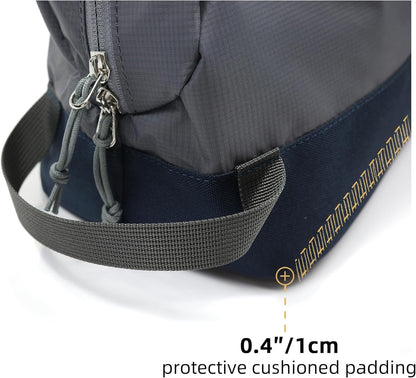 Travel Toiletry Bag 8L, Large Packing Cube with Waterproof TPU Wet/Dry Compartment (05 Ash Gray)