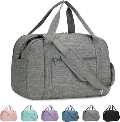Narwey 18" Carry on Bag with Laptop Compartment 14 Inch Travel Duffel Bag for Spirit Airlines Personal Item Bag Overnight Weekender Bags with Wet Pocket for Women and Men (Grey)