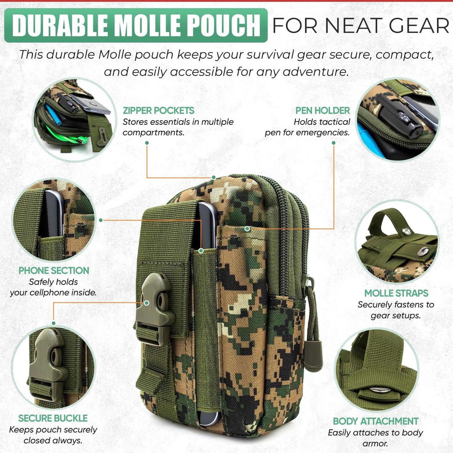 Survival Kit - All-in-One Survival Gear and Supplies for Camping, Hiking, Hunting, and Car Emergencies - Essential Tools, Great Gift for Men, Fathers, Boyfriends, Boys, Dads and Scouts