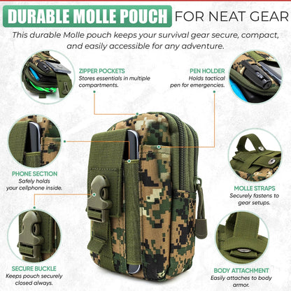 Survival Kit - All-in-One Survival Gear and Supplies for Camping, Hiking, Hunting, and Car Emergencies - Essential Tools, Great Gift for Men, Fathers, Boyfriends, Boys, Dads and Scouts