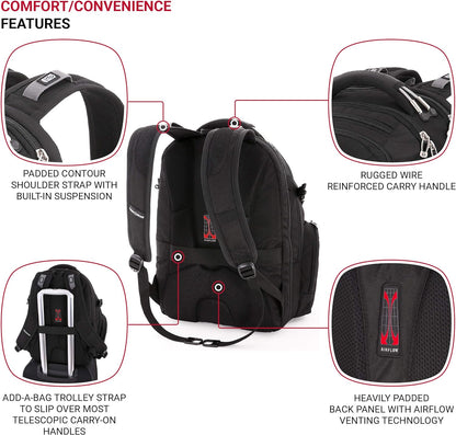 SwissGear 5709 Scansmart Backpack, Black, Large