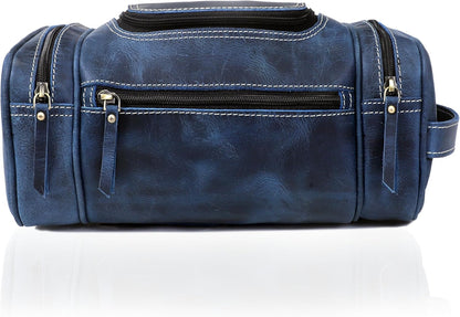VC VINTAGE COUTURE Leather Toiletry Bag for Men Extra Large Leather Men's Toiletry Bag for Traveling Real Leather Dopp Kit for Men Leather Shaving Bag for Travel