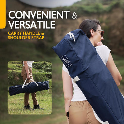 Oversized Folding Camping Chair for Adults, Supports 500 lbs – Breathable Fabric, Insulated Cup Holder, 8-Can Cooler, Padded Backrest & Seat, Storage Pouch, Carry Bag