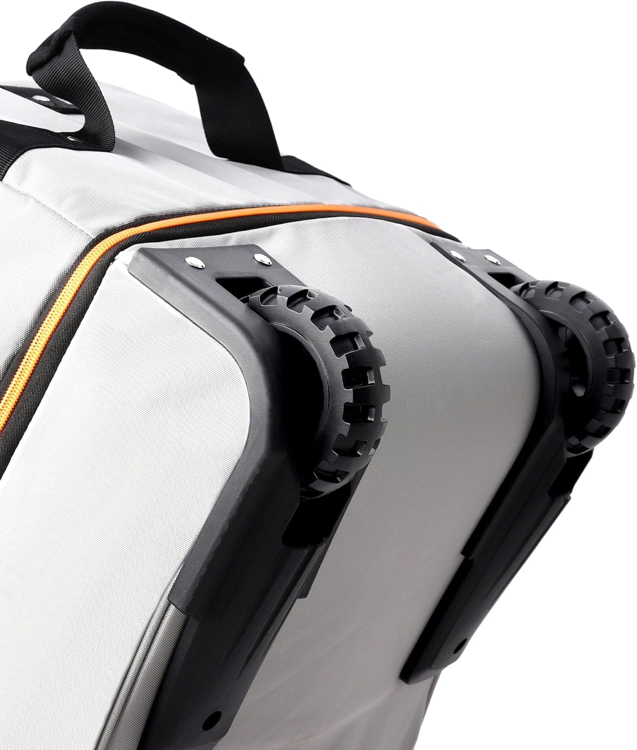 CONTAIL 32”110L Expandable 140L Rolling Duffle Bag with 2 Inline Wheels,Convertible Weekend Travel Bag with Bungee-Cord System,Grey