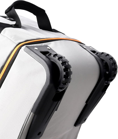 CONTAIL 32”110L Expandable 140L Rolling Duffle Bag with 2 Inline Wheels,Convertible Weekend Travel Bag with Bungee-Cord System,Grey