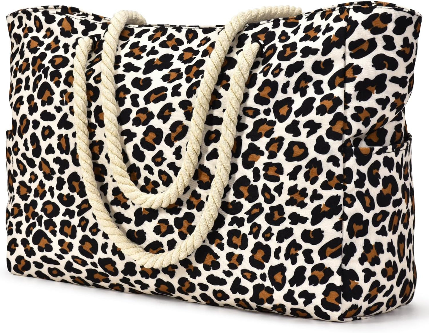 Becokan Beach Bag Large Beach Tote Bag for Women Waterproof Sandproof Swim Pool Bag With Zipper