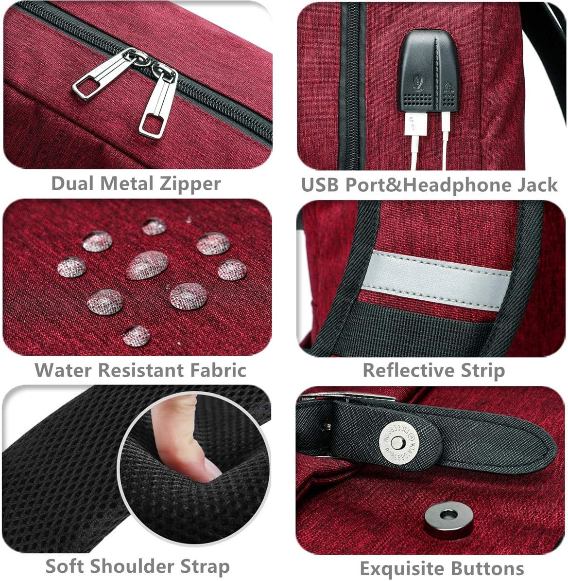 HFSX Vintage Backpack Anti Theft Laptop Backpack Men Women Business Travel Computer Backpack College Bookbag Stylish Water Resistant Vintage Backpack with USB Port Fits 15.6 Inch Laptop