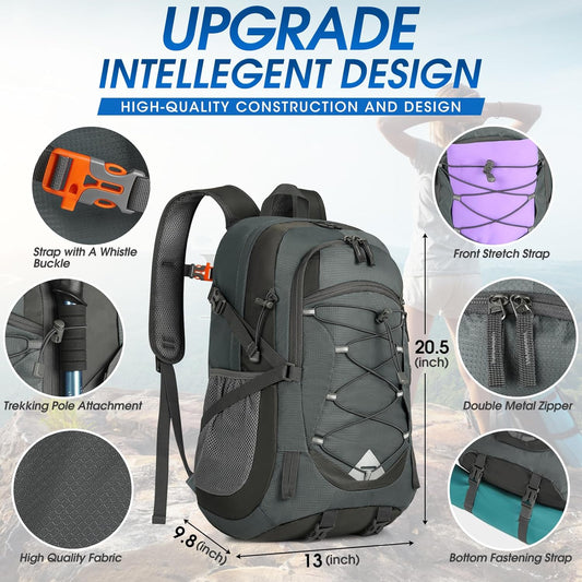 IGOLUMON Hiking Backpack 40L Packable Lightweight Camping Backpack Men Women Waterproof Hiking Daypack Outdoor Travel Daypack