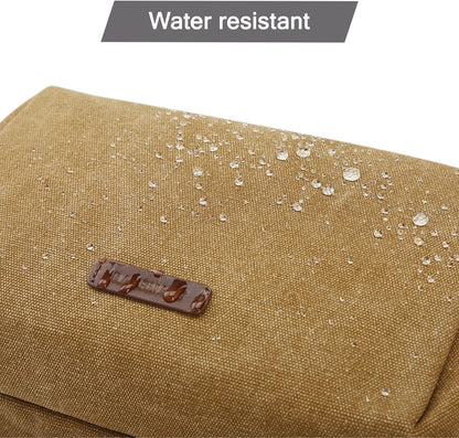 BAGSMART Toiletry Bag for Men, Canvas Travel Toiletry Organizer Dopp Kit Water-resistant Shaving Bag for Toiletries Accessories,Khaki-Large