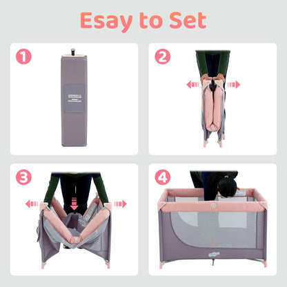 Pamo Babe Portable Crib Mattress Baby Playards