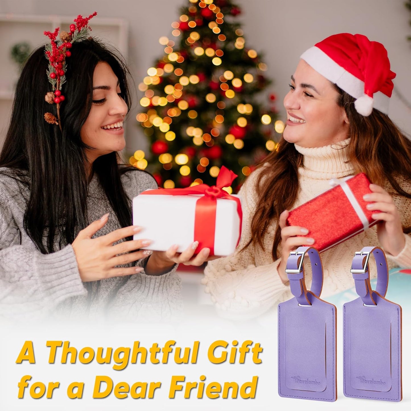 8 Pack Leather Luggage Travel Bag Tags by Travelambo