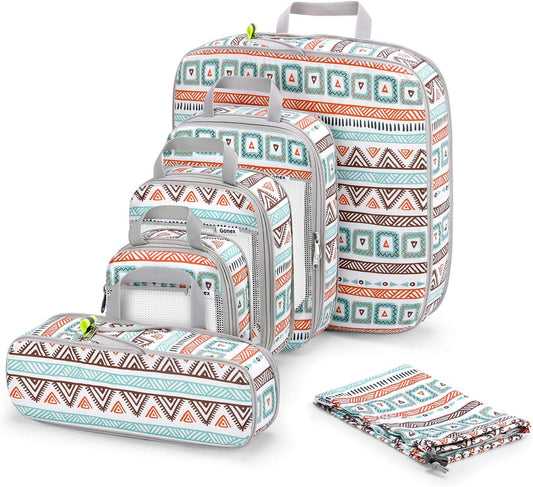 Compression Packing Cubes, Gonex Extensible Storage Mesh Bags Organizers