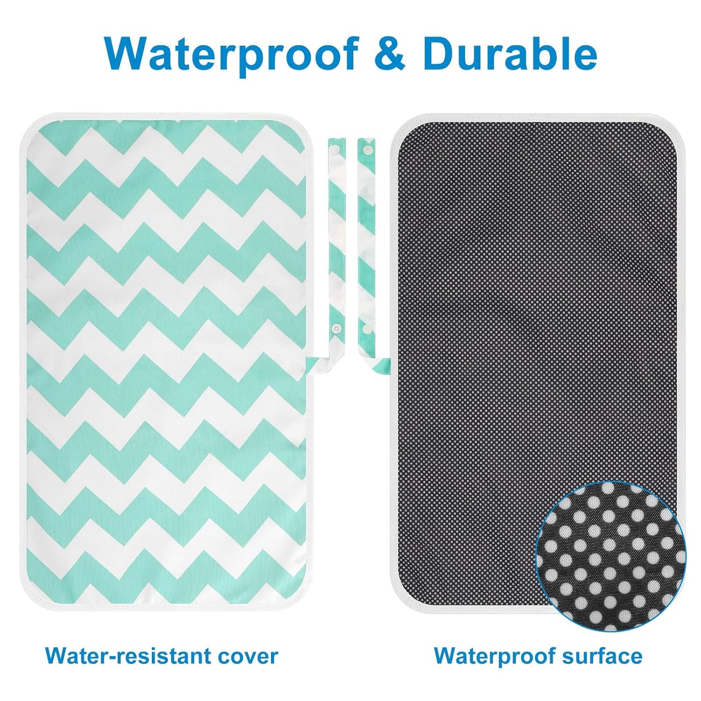 Accmor Portable Diaper Changing Pad, Waterproof Foldable Baby Changing Mat for Travel, Baby Essentials Shower Registry Gifts