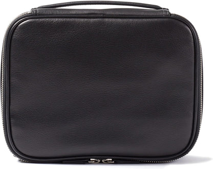 Leatherology Black Onyx Large Travel Organizer - Zipped mesh storage pocket, elastic loops for organization, double metal zipper