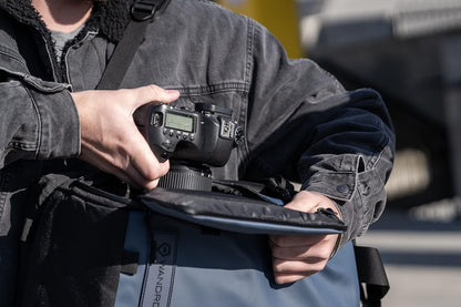 WANDRD PRVKE 31L, V3 Photography Bundle: Weather-Resistant Travel & Camera Backpack with Laptop Sleeve, Quick Side Access, Clamshell Opening – Ideal Photography & Travel Bag (Aegean Blue)