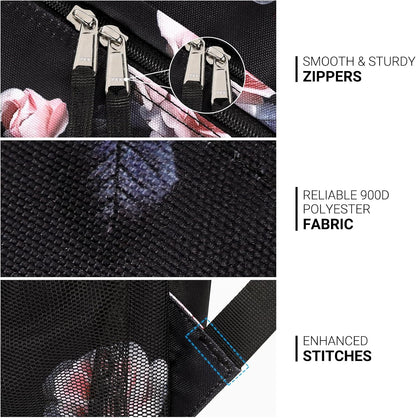 ZORFIN 26L Backpack for College, and Travel: Water Resistant Bookbag - Rose Black