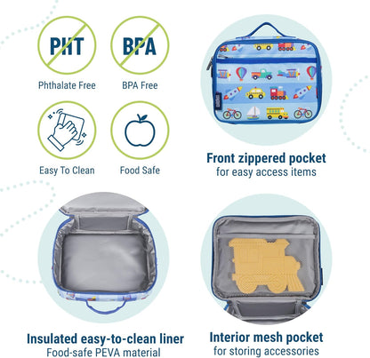 Wildkin Kids Insulated Lunch Box – Durable and Reusable for School & Travel - On the Go