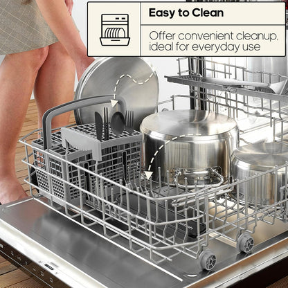 Travel Utensils with Case, Quatish Portable Silverware Set for Work, Stainless Steel Reusable Travel Cutlery Set, Fork and Spoon Set for Picnic, Camping, Gadgets, Lunch Box for Men, Black