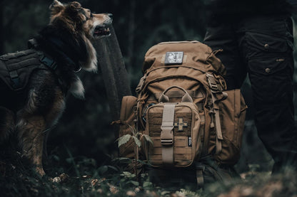 RHINO RESCUE IFAK Trauma Kit with C-A-T Tourniquet, Tactical First Aid Kit Molle Pouch for Military, Combat, Car, Camping, Hiking, Travel (Coyote Brown)