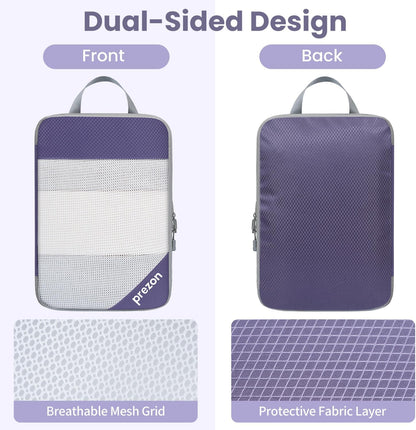 8 Set/6 Set/4 Set Compression Packing Cubes for Travel, Lightweight Vacation Travel Essentials, Travel Accessories for Suitcase Organizer Bags Set, Durable Luggage Organizer