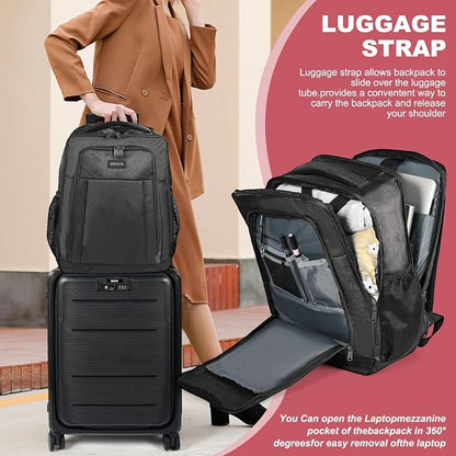 Travel Laptop Backpack for Men and Women, Business Anti Theft Slim Sturdy - Image 4