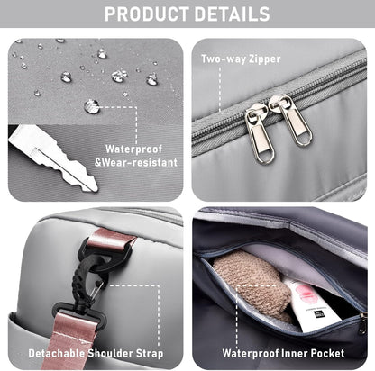 NPBAG Women Travel Duffel, Multi Functional Large Expandable Weekender Carry-on Tote, Gym Workout Overnight Bag, Mommy Hospital Bag for Labor and Delivery