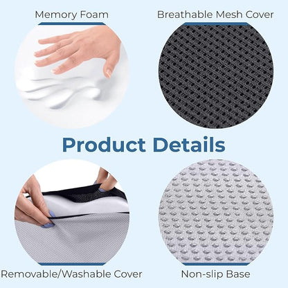 5 STARS UNITED Seat Cushion for Tailbone Pain Relief – Memory Foam Cushion for - Image 6