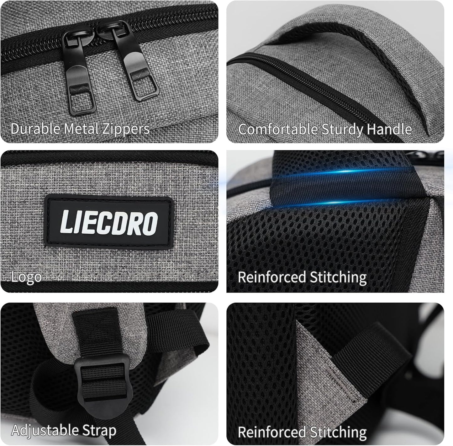 Grey Backpack for Men Women, Backpack for School, School Backpacks for Boys Girls Teens, 15.6 inch Laptop Back Pack with USB Charging Port, Large College Book Bag, Business Work Travel Bookbag