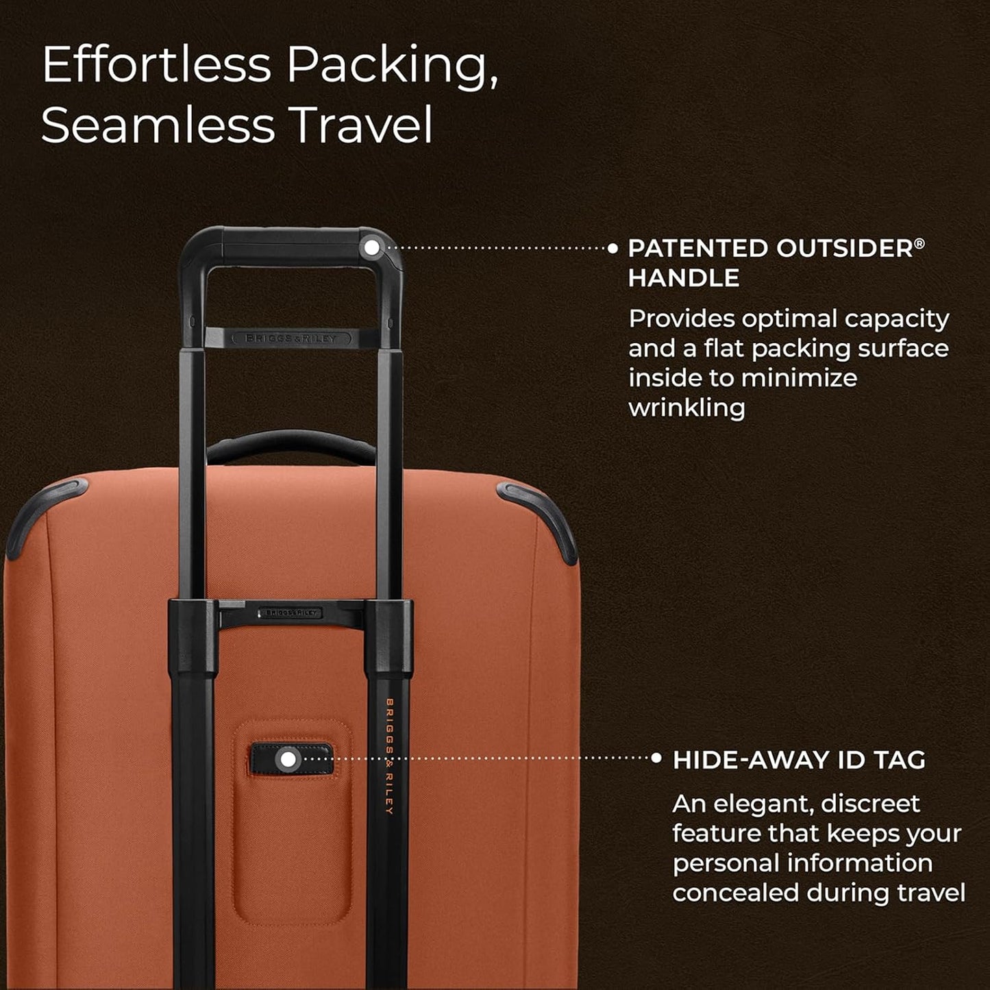 Briggs & Riley 26" Medium Expandable Spinner - Checked Luggage for Travel, Suitcases with Wheels, Softside Rolling Bag for Men & Women - ZDX Collection, Canyon