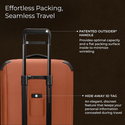 Briggs & Riley 26" Medium Expandable Spinner - Checked Luggage for Travel, Suitcases with Wheels, Softside Rolling Bag for Men & Women - ZDX Collection, Canyon