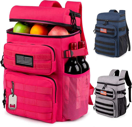 Tactical Backpack Cooler,Soft Lightweight Leakproof Cooler Backpack,Insulated Cooler Bag,Portable Soft Cooler Bag Waterproof for Beach, Travel, Camping, Picnic, Hiking