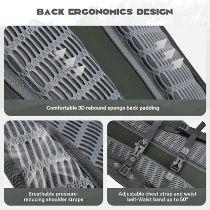 Maelstrom Hydration Hiking Backpack with 2L/3L Water Bladder, High Flow Bite Valve Camping Daypack Lightweight