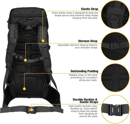 Mardingtop 50L Hiking Backpack,Backpacking Backpack with Rain Cover for Hiking,Backpacking,Rucking,Camping,Survival