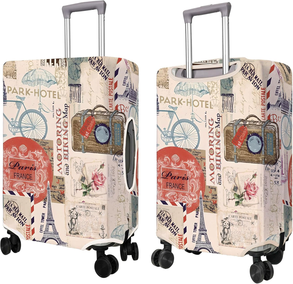 Travel Luggage Cover Suitcase Protector Fits 18-32 Inch Wheel Covers PatternedTravel Related Items Flower Luggage Protector Elastic S
