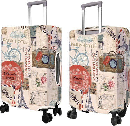 Travel Luggage Cover Suitcase Protector Fits 18-32 Inch Wheel Covers PatternedTravel Related Items Flower Luggage Protector Elastic XL