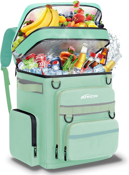 Backpack Cooler Insulated Leak Proof for Men Women 50 Cans Soft Cooler Backpack Insulated Waterproof Large Capacity Coolers Bag Portable for Lunch Camping Travel Picnic Hiking