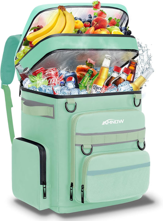 Backpack Cooler Insulated Leak Proof for Men Women 50 Cans Soft Cooler Backpack Insulated Waterproof Large Capacity Coolers Bag Portable for Lunch Camping Travel Picnic Hiking