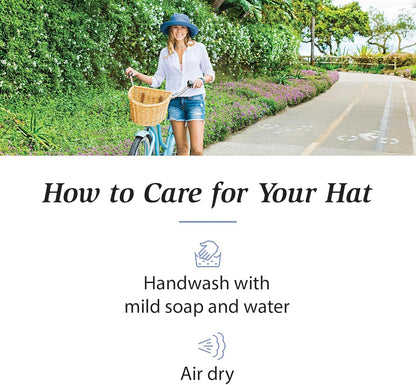 Wallaroo Hat Company Women’s Casual Traveler Sun Hat - UPF 50+ Sun Protection, Wide Brim, Packable, Adjustable, Medium