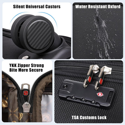 Softside Expandable Luggage with 4 Spinner Wheels, Durable Checked-Luggage Suicase (Gray, 29-Inch)