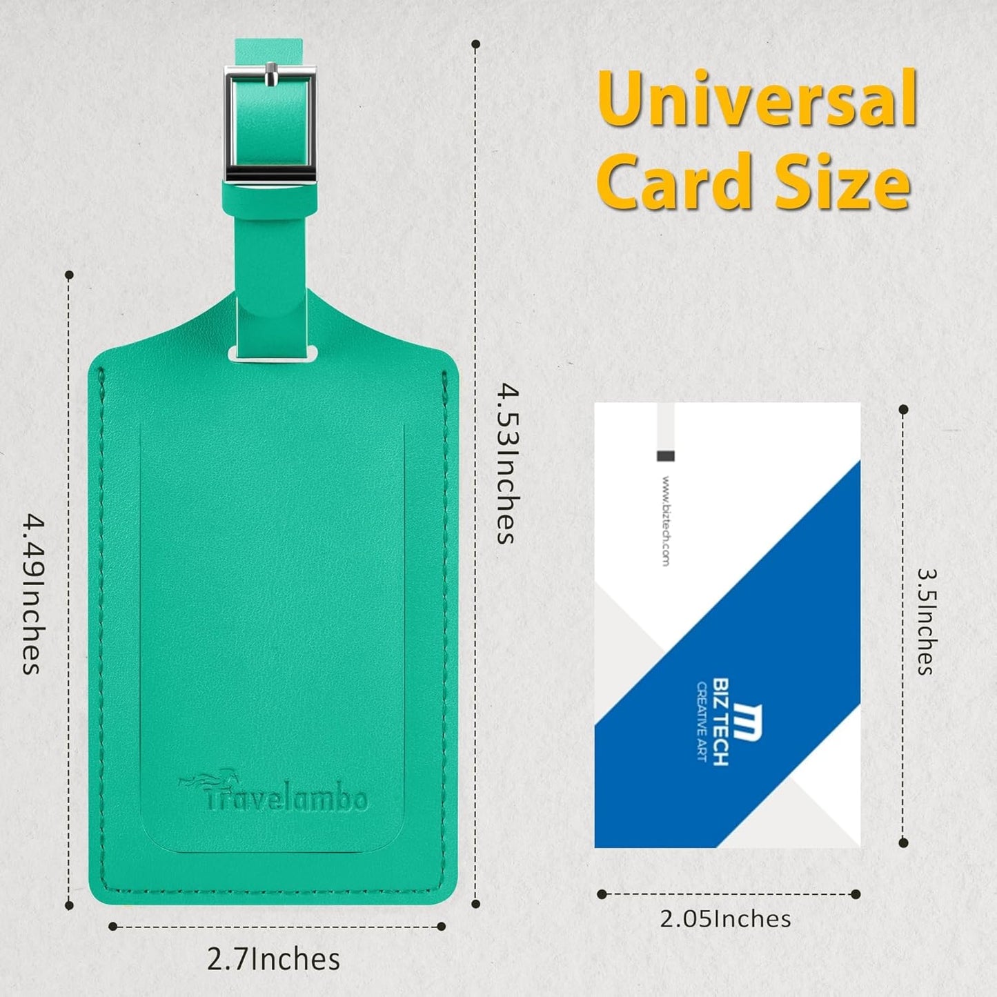 8 Pack Leather Luggage Travel Bag Tags by Travelambo