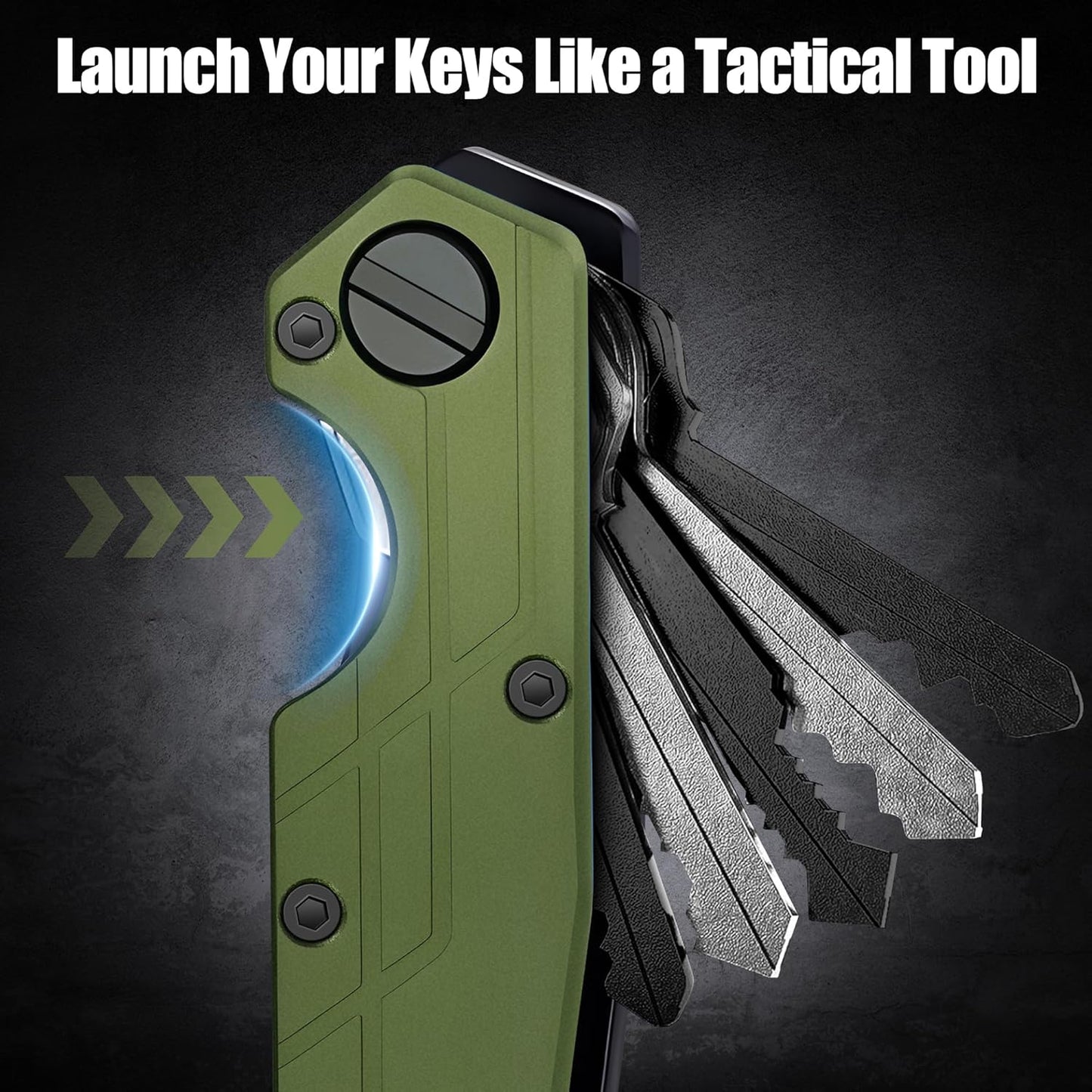 Key Organizer for Men Compact Key Holder Minimalist Key Case Metal Key Chain Key Holder for Keychain Secures 2-5 Keys