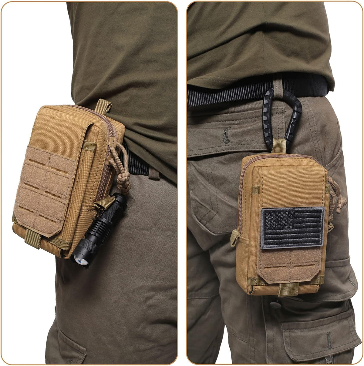 Tactical Molle EDC Pouch Cellphone Pouch Holder Utility Gadget Organizer Bag