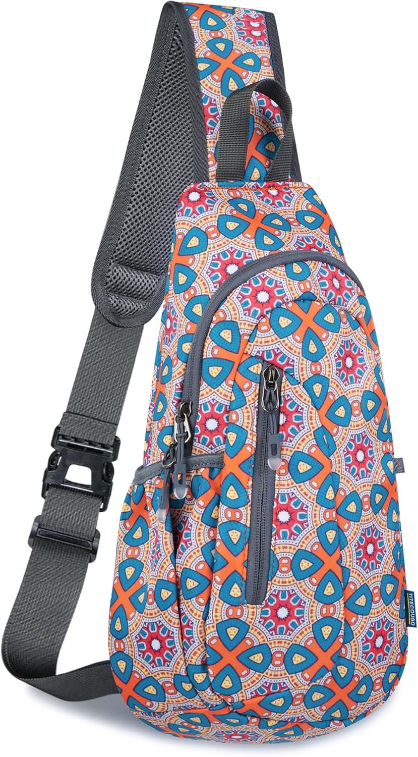 TITECOUGO Small Sling Bag, Lightweight Crossbody Backpack for Men Women, Shoulder Bag for Sports and Outdoor