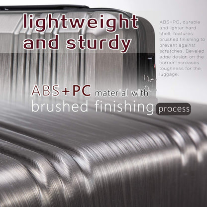 Coolife Luggage Suitcase PC+ABS with TSA Lock Spinner Carry on Hardshell Lightweight 20in 24in 28in(white, L(28IN))