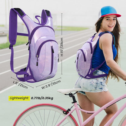 Nepest Hydration Pack Backpack for Women & Men, Lightweight Water Backpack with 2L Water Bladder for Hiking Cycling Running Biking