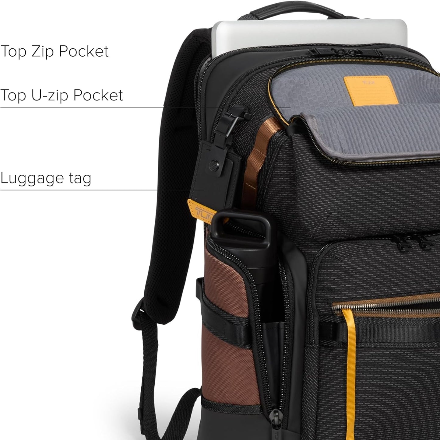 TUMI - Alpha Bravo Nomadic Backpack - Men's Durable Carry On Bag - 18.8" X 15.0" X 9.0" - Fits up to 15" Laptop - Black Onyx