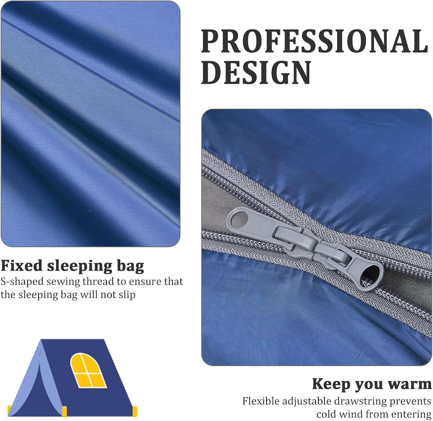 ECOOPRO Warm Weather Sleeping Bag - Portable, Waterproof, Compact Lightweight, Comfort with Compression Sack - Great for Outdoor Camping, Backpacking & Hiking-83 L x 30" W Fits Adults