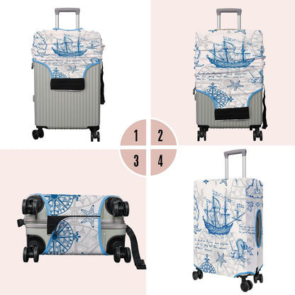 Travel Luggage Cover Suitcase Protector Fits 18-32 Inch Wheel Covers PatternedTravel Related Items Flower Luggage Protector Elastic XL