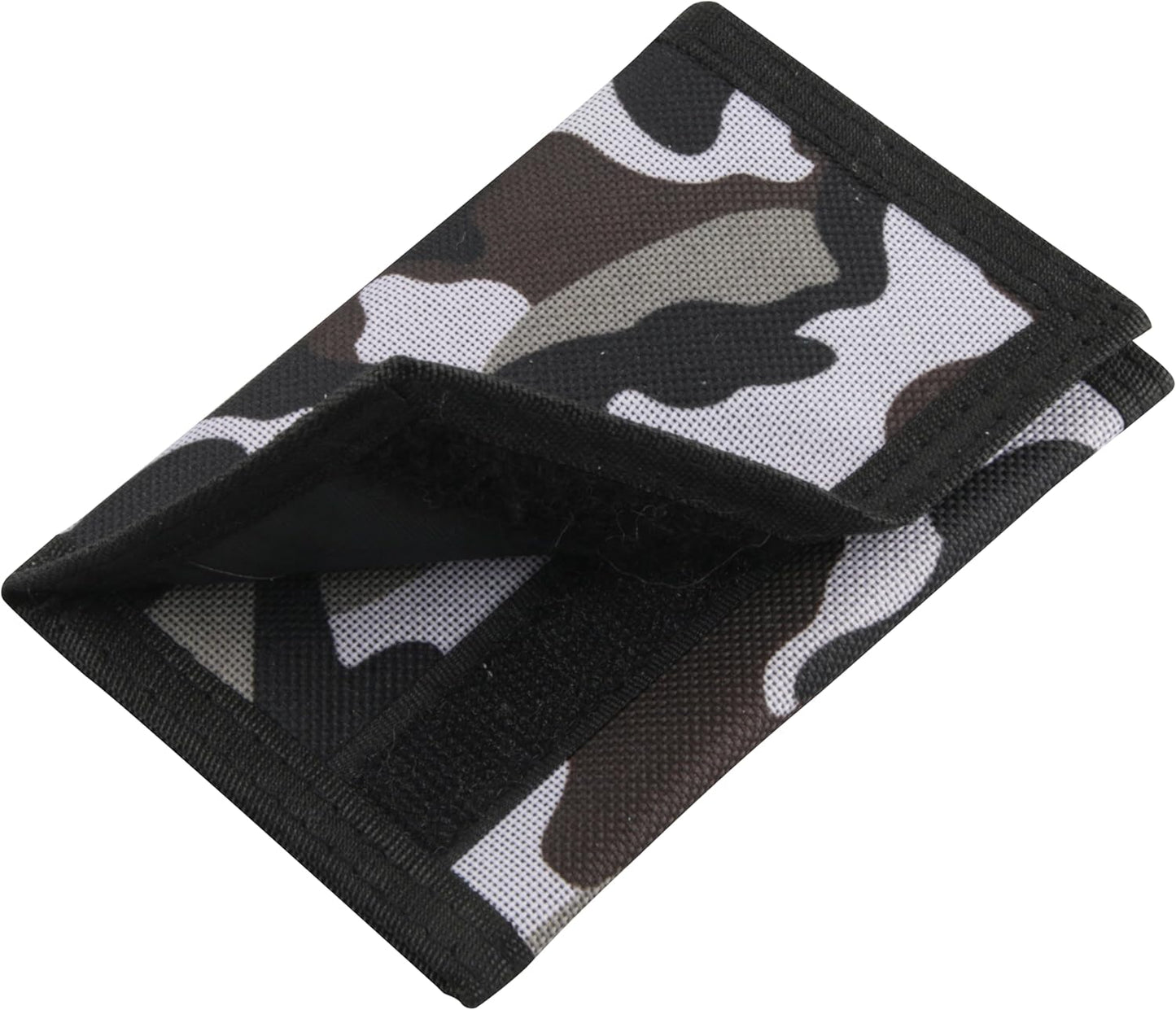 NEICY RFID Blocking Canvas Wallet for Men and Women - Camo Trifold Outdoor Sports Wallets with Magic Sticker for Teen Kids (Camo Grey02)
