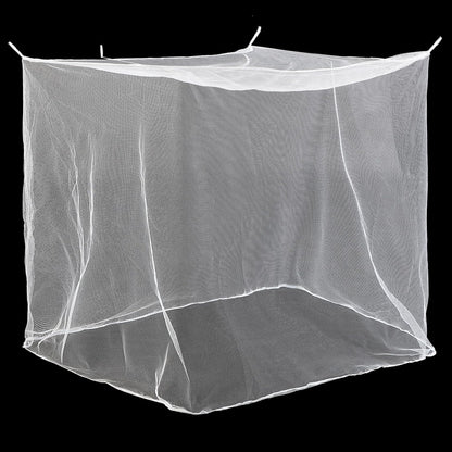 4 Corners Mosquito Net for Mosquiteros para Camas Bed Canopies Netting Bed Drapes Rectangular Mosquito Mesh for Camping Home Outdoor Travel(White,L75 X W35.5 X H59 Inch,No-Opening)